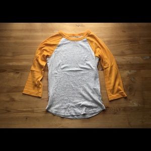 Yellow quarter sleeve baseball tee, H&M